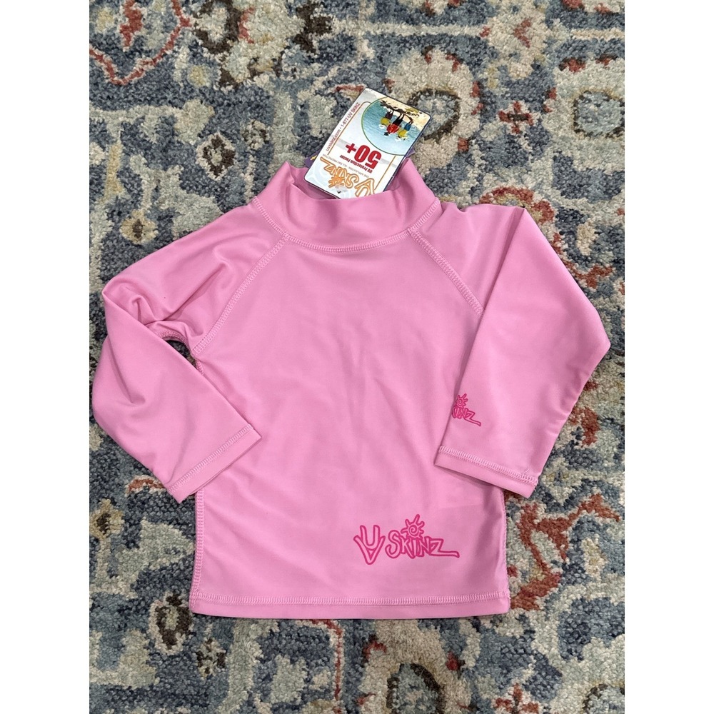 UV Skinz Rash Guard‎ Girls 12M Pink Long Sleeve UPF 50+ Sun Shirt NWT